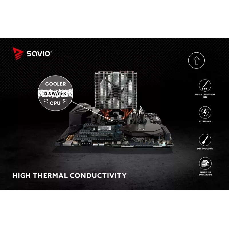 Pasta termica SAVIO TG-03 13,5 W/m·K, 2 g — pasta termica