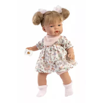 Bambola Llorens Joelle, 38 cm bambola che piange con tratti realistici e corpo morbido