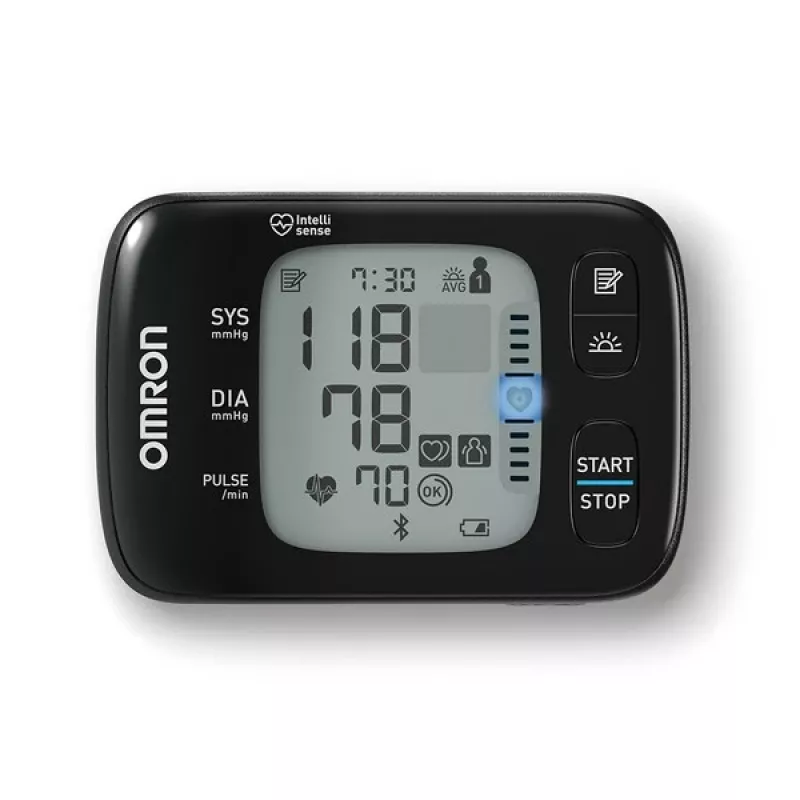 Omron RS7 Intelli IT misuratore di pressione da polso automatico 2 utenti