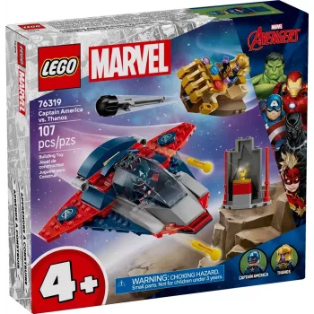 Set da costruzione LEGO Marvel Super Heroes Captain America Thanos 76319 — 107 pezzi, 2 minifigure, età 4+