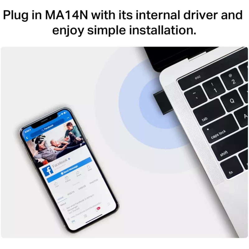 Mercusys MA14N AX3000 Nano adattatore USB Wi-Fi, fino a 287 Mbps