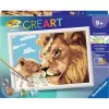 CreArt - Leone con cucciolo, colorare