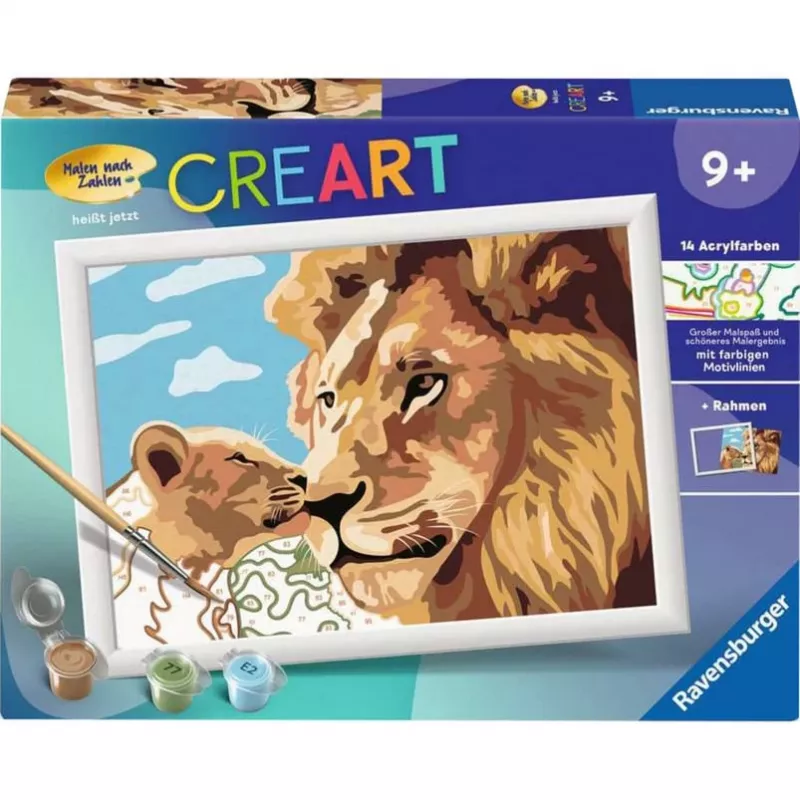 CreArt - Leone con cucciolo, colorare