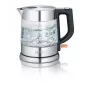 Severin WK 3468 bollitore 1 l 2200 W nero, acciaio inox, trasparente