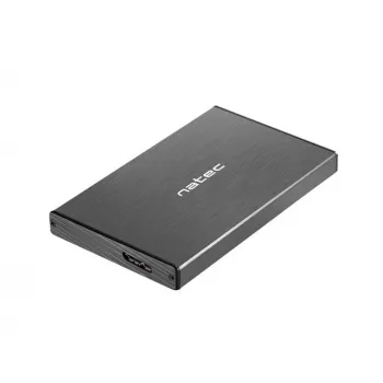 NATEC RHINO GO case USB 3.0 per HDD/SSD SATA 2,5'', nero alluminio