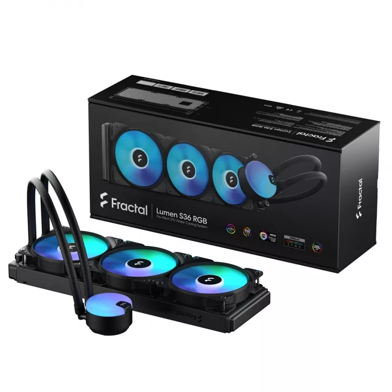 Fractal Design Lumen S36 v2 RGB dissipatore liquido all-in-one per processore 12 cm nero 1 pz.