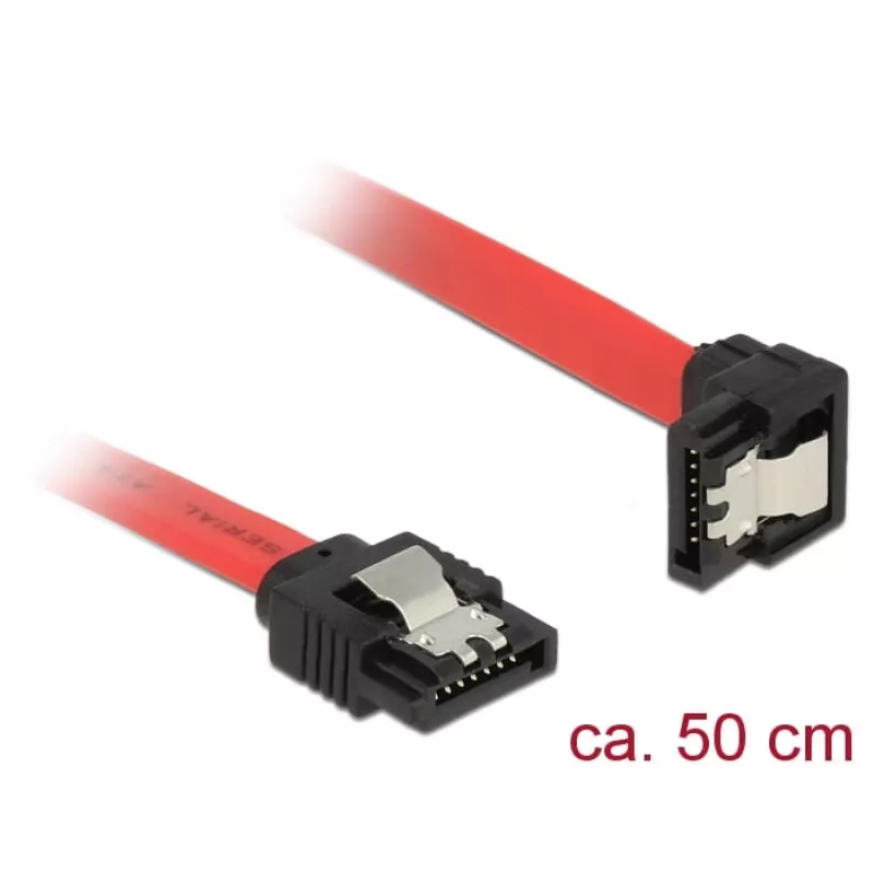 Cavo SATA DeLOCK 83979 0,5 m SATA 7 pin nero rosso