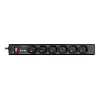 Eaton Protection Strip 6 DIN - ciabatta con protezione da sovratensione (6 prese Schuko, con interruttore) - nero (PS6D)