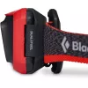 Lampada frontale Diamond Storm 450 nera con fascia frontale nera e rossa