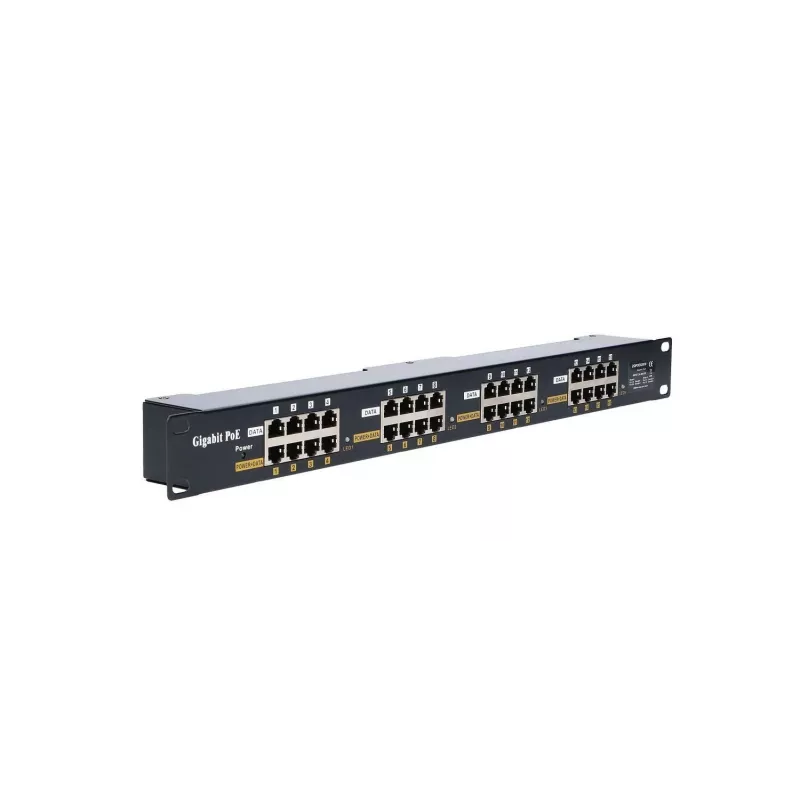 Extralink Gigabit PoE Injector 16 porte 16x 1000Mb/s RJ45, rackmount