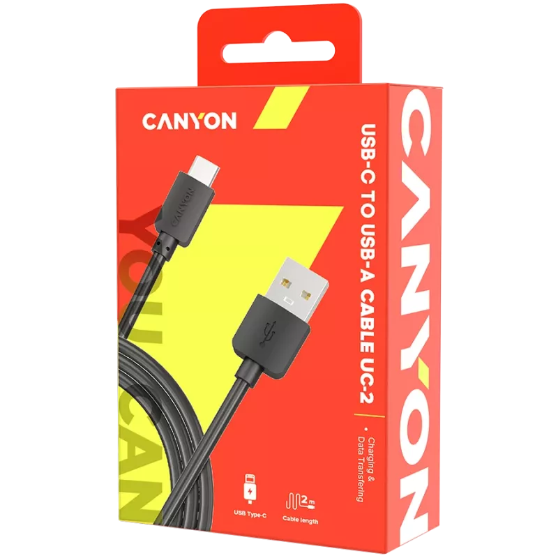 CANYON cavo UC-2 USB-C 5W 2m nero