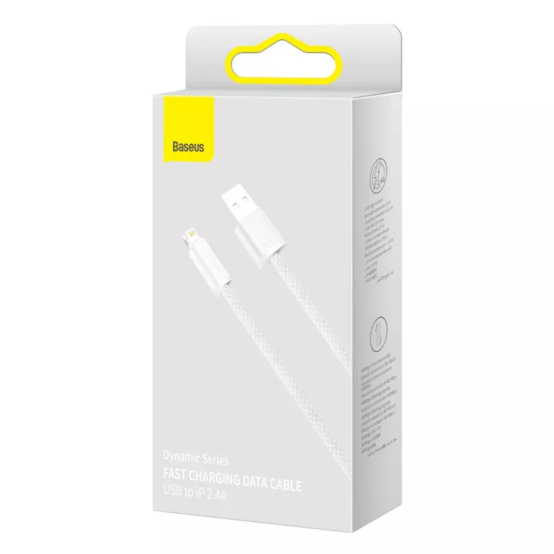 Cavo Baseus Dynamic USB a Lightning, 2,4A, 2m (bianco)