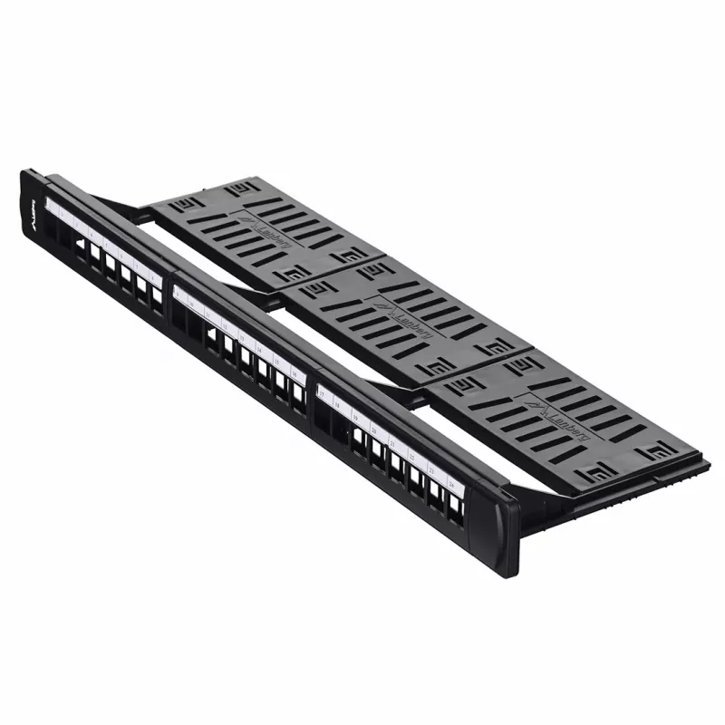 Patch panel 1U LANBERG PPKS-1124-B, 24 porte, 1U, ABS, nero, 482,6×44,5×154 mm