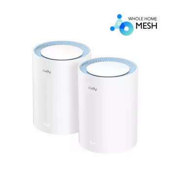 Sistema mesh Cudy M1200 confezione da 2 – Wi-Fi 5 dual band (300/867 Mbit/s), 2 unità, 1 porta LAN, supporta 100 dispositivi