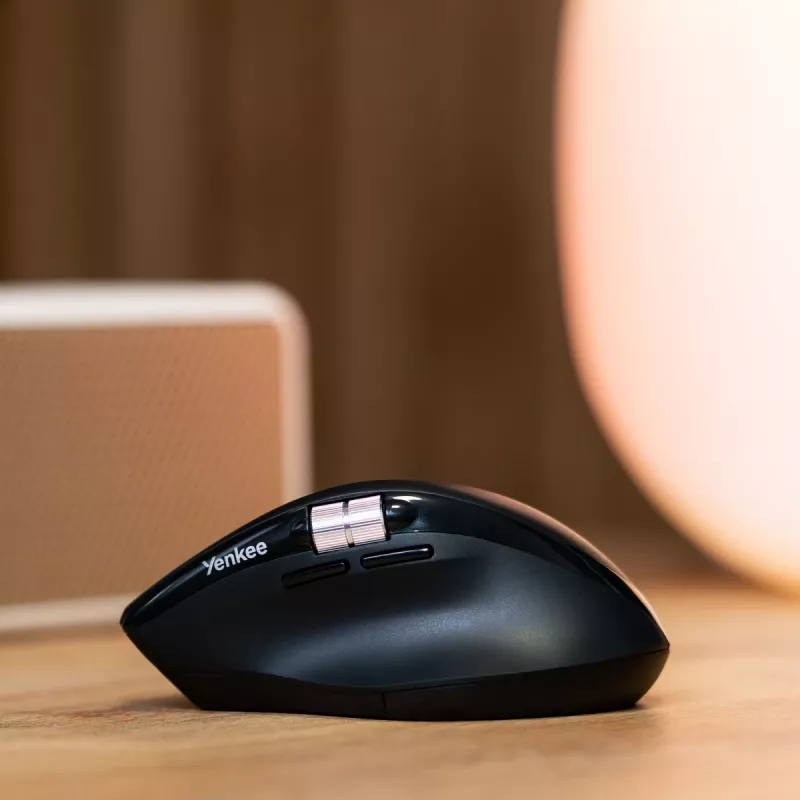 Mouse wireless YENKEE SPIN DUAL 2095BK — mouse ottico compatto dual-mode, modello YMS 2095B SPIN