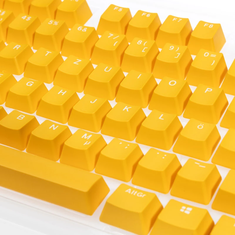 Set di tasti Ducky DKSA109-DEPDYDYYWO1 giallo PBT Double-Shot layout DE 109 tasti