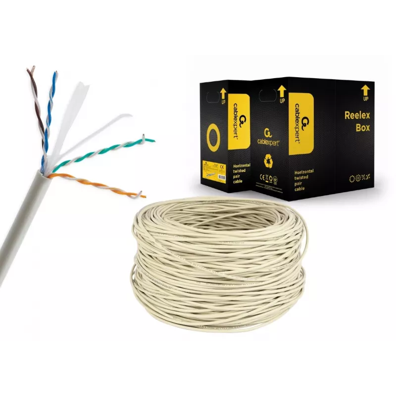 Cavo di rete Gembird UPC-6004SE-SOL Cat6 RJ-45 su bobina, 100 m, grigio