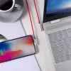 Cavo USB a Lightning Aukey CB-AL01 rosso – intreccio in nylon, connettore Lightning per dispositivi Apple