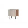 Comodino Cama Meble ALMERA 50x42x44 cm, 2 pz., noce/cashmere, MDF e truciolare
