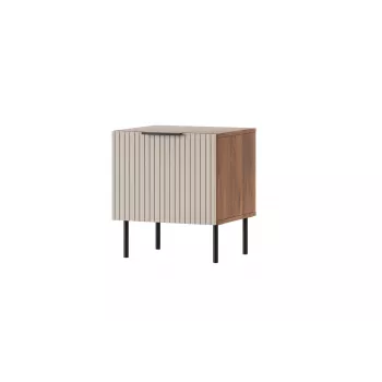 Comodino Cama Meble ALMERA 50x42x44 cm, 2 pz., noce/cashmere, MDF e truciolare