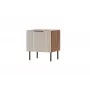 Comodino Cama Meble ALMERA 50x42x44 cm, 2 pz., noce/cashmere, MDF e truciolare