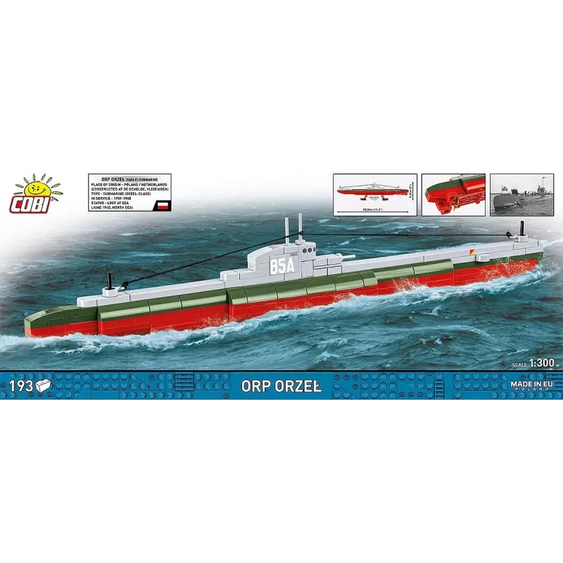 Kit Cobi ORP Orzeł 193 blocchi nave modello da montare