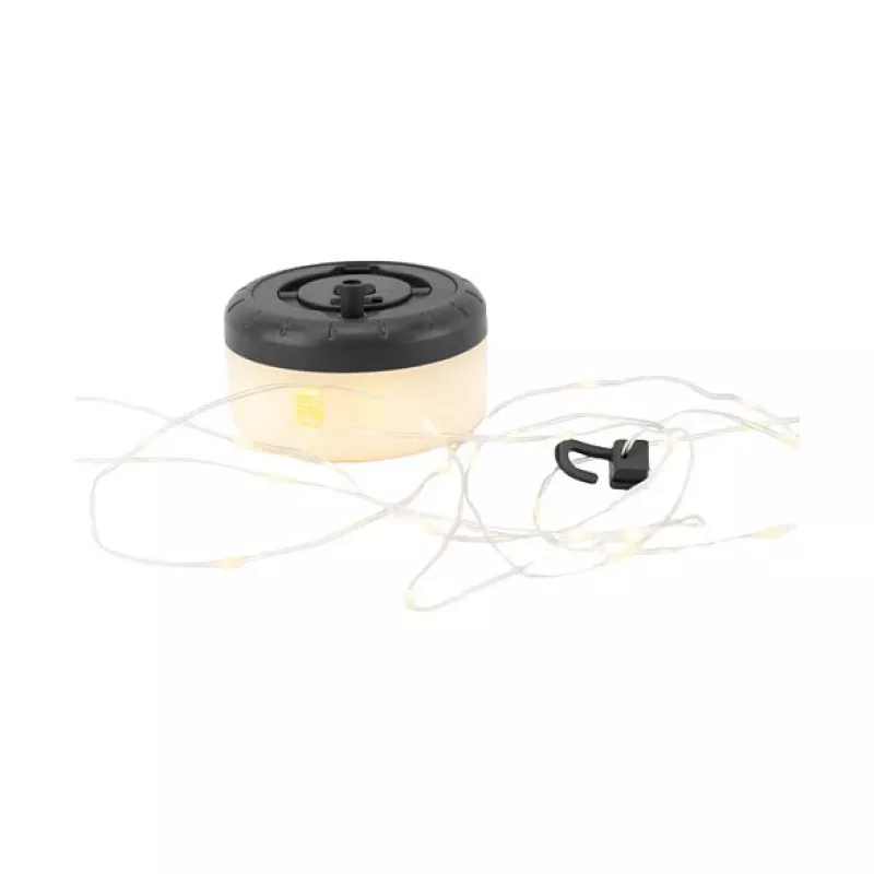 Catena luminosa RealPower 492880 LED bianco caldo, a batteria, 8 m, nero