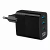 Gembird TA-UC-PDQC30LCD-BK-02 caricabatterie per dispositivi mobili universale nero AC ricarica rapida per interni