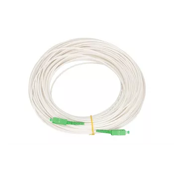 Patchcord Extralink SC/APC–SC/APC monomodale G.657.A2 3 mm simplex LSOH 10 m, bianco
