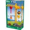 World grande gru da cantiere con luce, binario