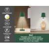 Beper P201UTP115 lampada da tavolo LED ricaricabile, 1,5 W, interruttore touch, dimmerabile, adattatore per bottiglia da 33 mm, resistente all'acqua, verde