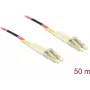 Cavo di rete DELOCK cavo in fibra ottica LC Duplex su LC Duplex multimodale OM4 50m giallo