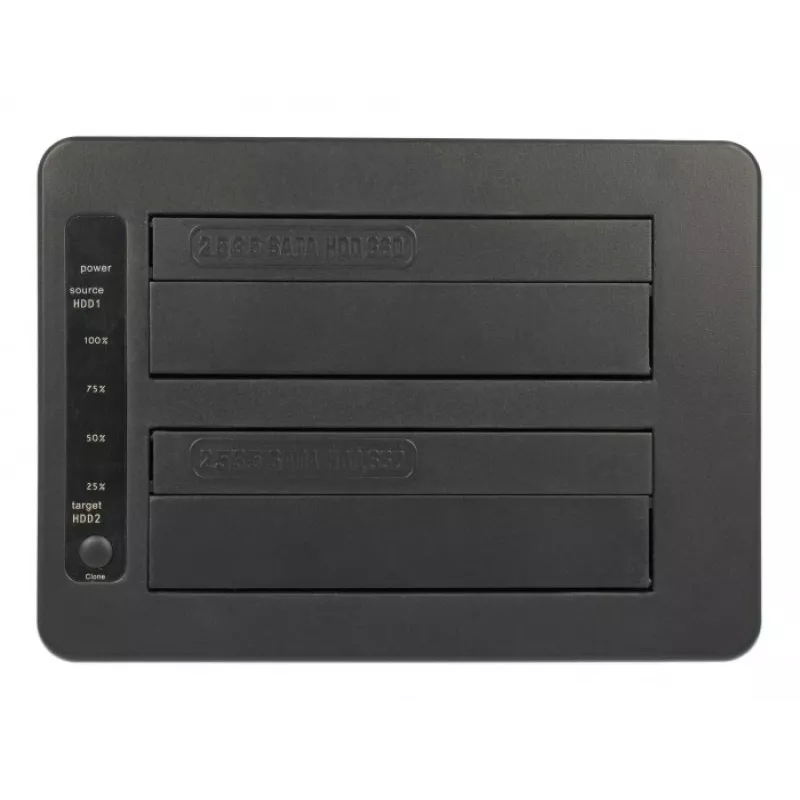 DeLOCK - docking station per HDD vani: 2 - SATA 6Gb/s - 6 Gbit/s - USB 3,1 (Gen 2) - nero (63957)