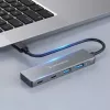 GRAUGEAR G-HUB2A2C-AC hub interfaccia USB 3.2 Gen 1 (3.1 Gen 1) Type-A + Type-C 5000 Mbit/s argento