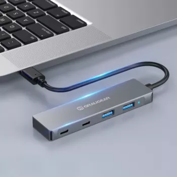GRAUGEAR G-HUB2A2C-AC hub interfaccia USB 3.2 Gen 1 (3.1 Gen 1) Type-A + Type-C 5000 Mbit/s argento