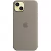 Custodia in silicone Apple iPhone 15 Plus MagSafe Clay