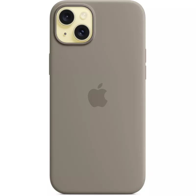 Custodia in silicone Apple iPhone 15 Plus MagSafe Clay