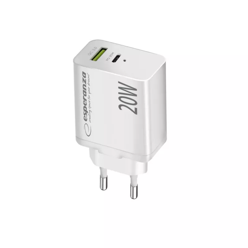 Caricabatterie da parete Esperanza EZC105W 20W bianco