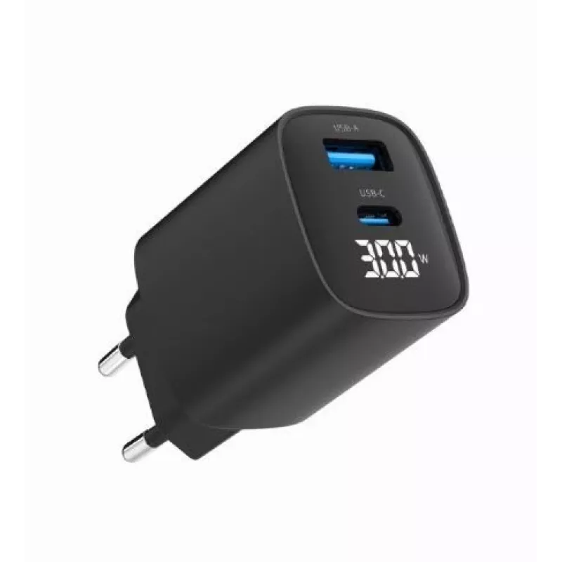 Caricabatterie mobile Gembird TA-UC-PDQC30LCD-BK-01 ricarica rapida nero
