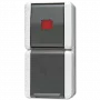 Interruttore a bilanciere JUNG 876KOW nero rosso bianco