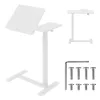 Supporto mobile per scrivania/laptop Maclean, bianco, regolazione in altezza 76-109 cm, max 30 kg, MC-120 W