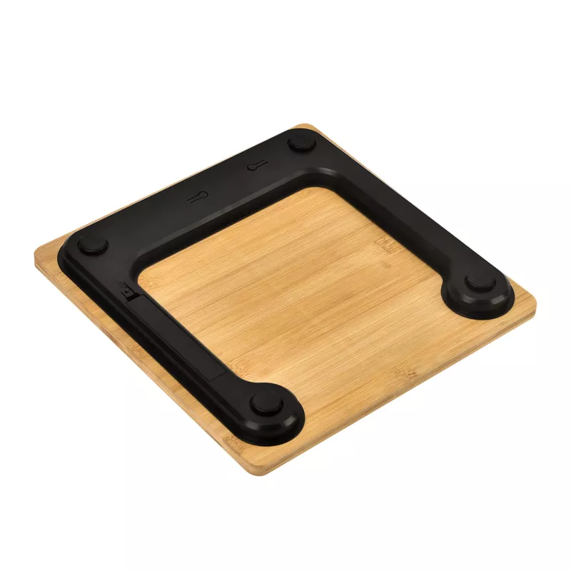 Jata HBAS1489 bilancia pesapersone elettronica, 180 kg, graduazione 100 g, piattaforma in bambù pressato, display LCD