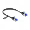Cavo di rete DeLOCK RJ45 patch piatto connettore maschio su connettore maschio Cat.6A 0,25 m nero