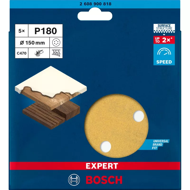 Bosch 2 608 900 818 foglio abrasivo per utensili rotanti legno