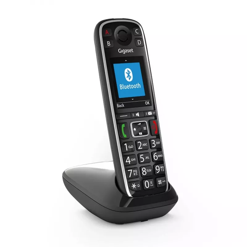 Telefono analogico/DECT Gigaset E720 con identificazione del chiamante nero