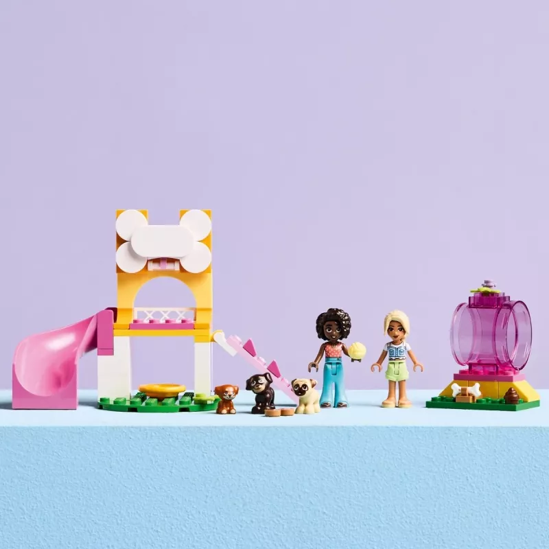 Giocattolo da costruzione LEGO Friends Parco giochi per cuccioli set 42665, 66 pezzi, 2 minifigure, età 4+