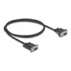 Delock cavo seriale RS-232, D-Sub 9 femmina con alimentazione sul pin 9 (DC 5,5 x 2,1 mm), 1 m, nero