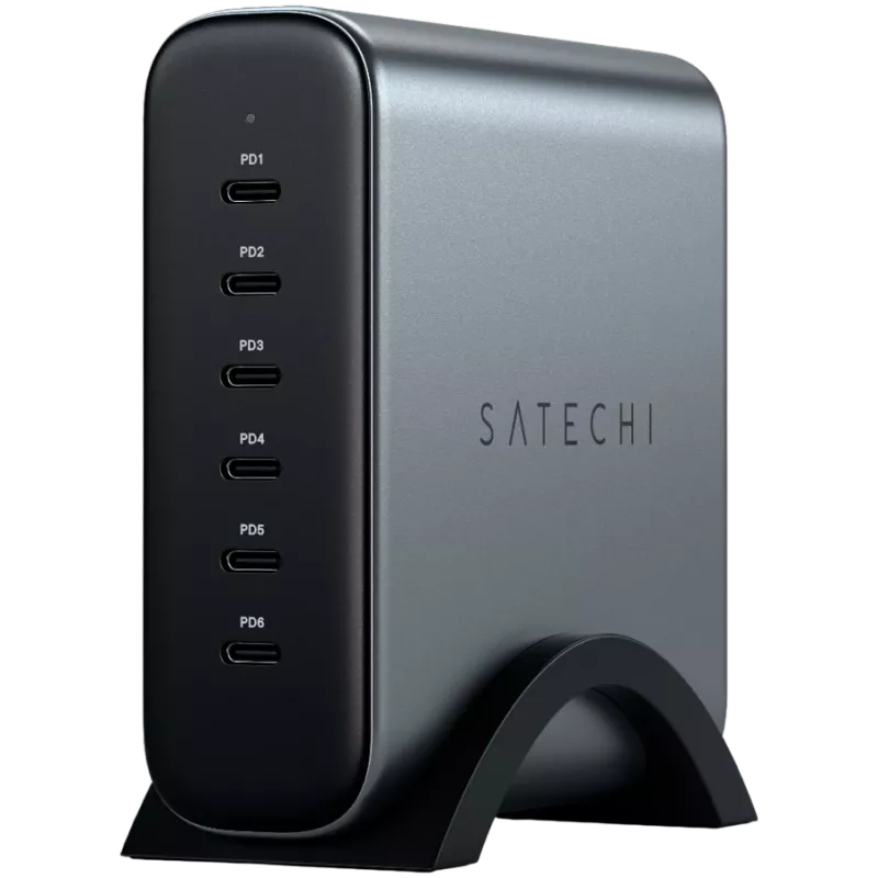 Caricabatterie da interno Satechi ST-C200GM-EU universale grigio 6 porte USB Type-C