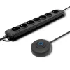 Protezione da sovratensione Qoltec 50171 nero 7 prese AC 230V 1,5m