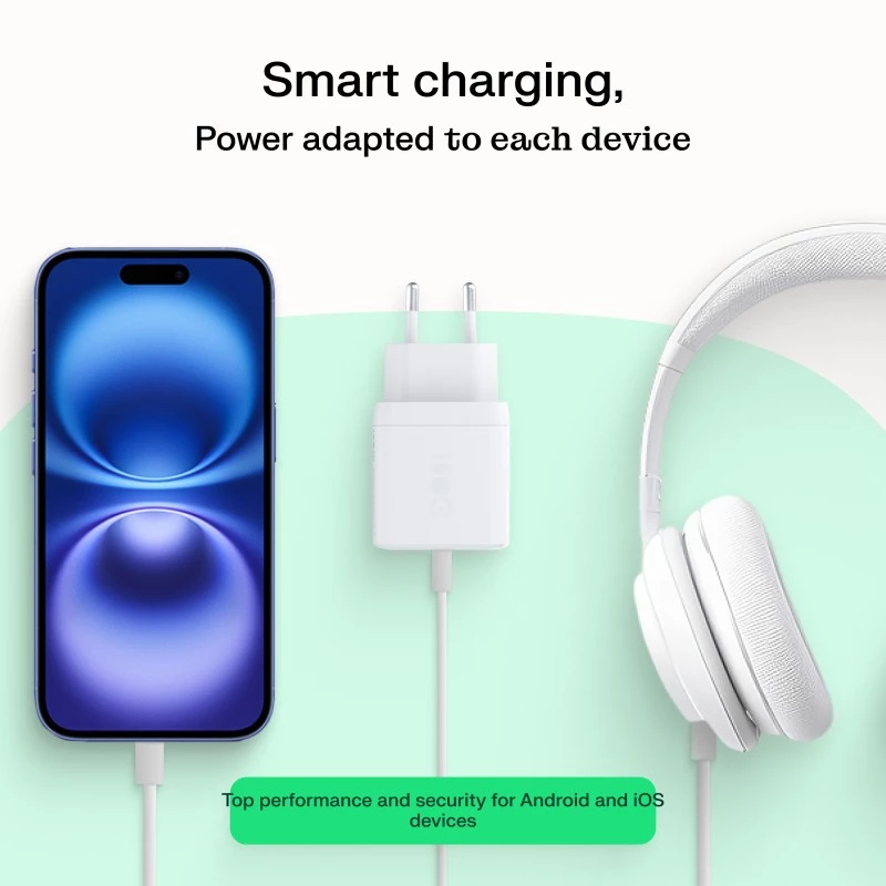 Alimentatore Green Cell PowerSource Solo30 30W bianco — caricabatterie USB-C, potenza in uscita 30 W